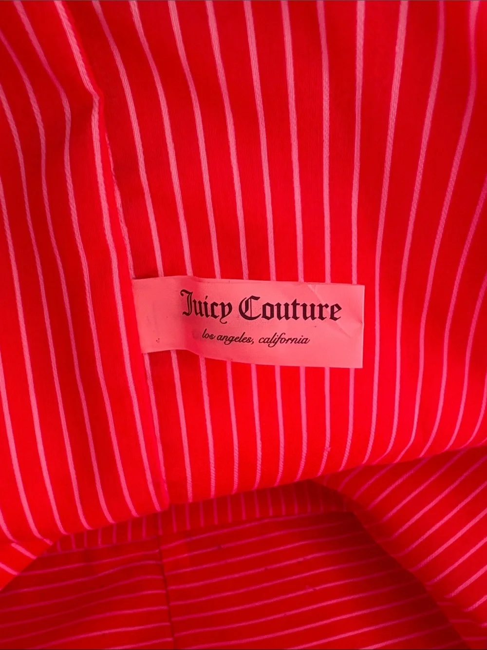 Juicy Couture Pink and Orange Large Geometric Tote with Cowhide Leather Trim